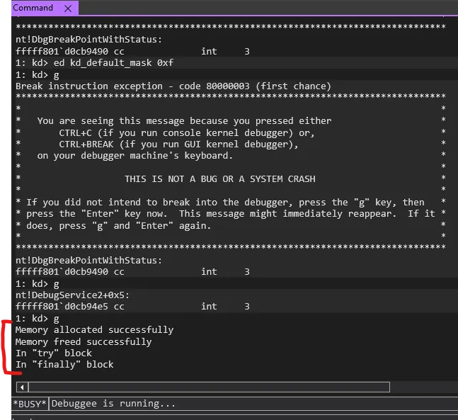 Windbg logs